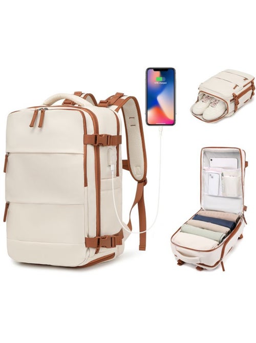 Sac à dos de voyage bagage cabine 25 l compartiment pc 42x30x20 cm - kono - Kiabi