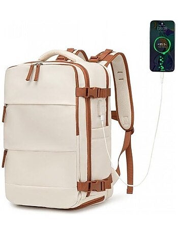 Sac à dos de voyage cabine 25 l étanche compartiment pc 42x30x20 cm - kono
