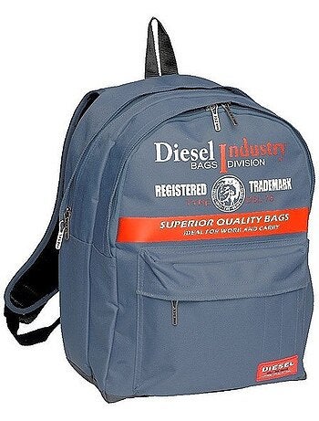 Sac à dos Diesel gris 45 CM - 2 cpt Haut de Gamme