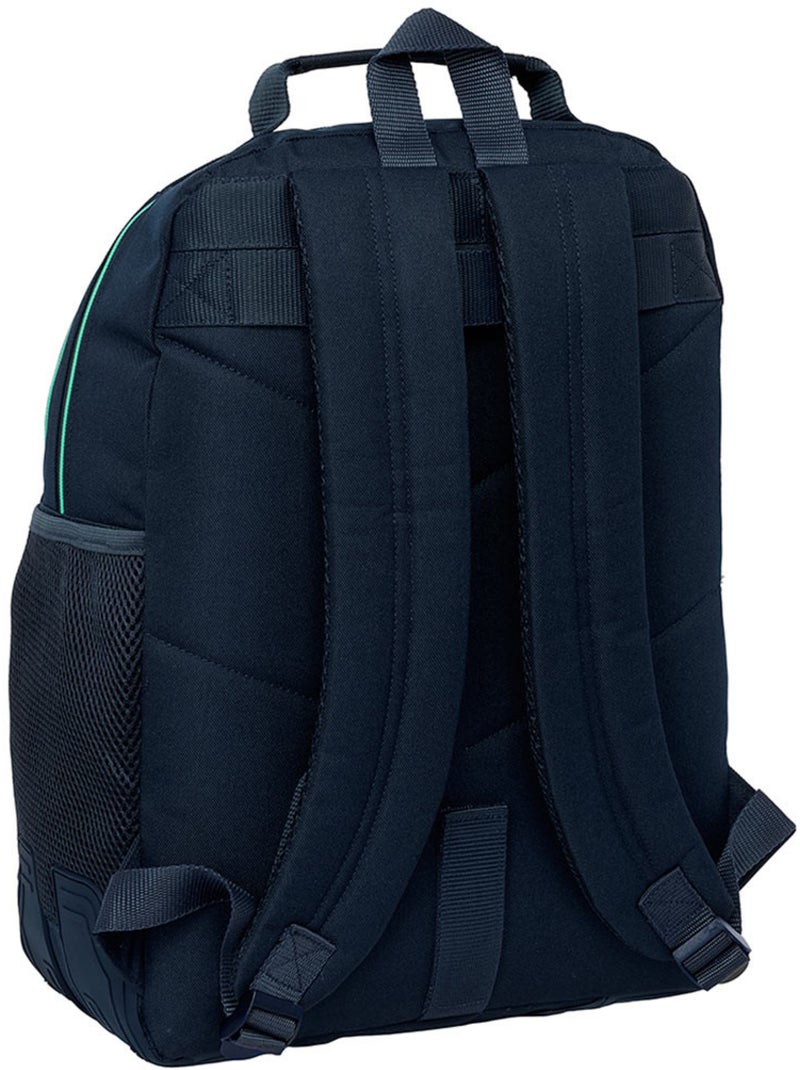 Sac à dos double Real Madrid polyester 2 compartiments 42 x 32 x 15 cm Bleu marine - Kiabi
