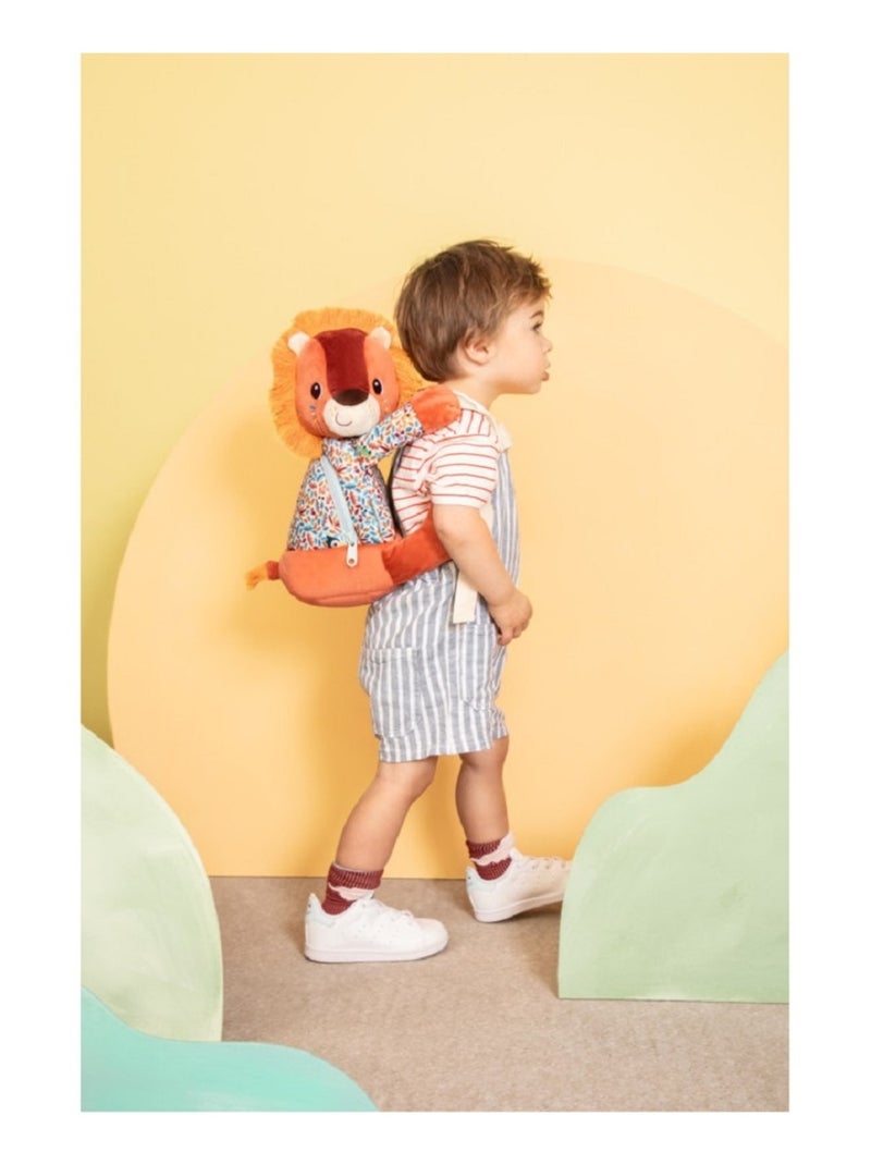Sac à dos doux Jack le lion Orange - Kiabi