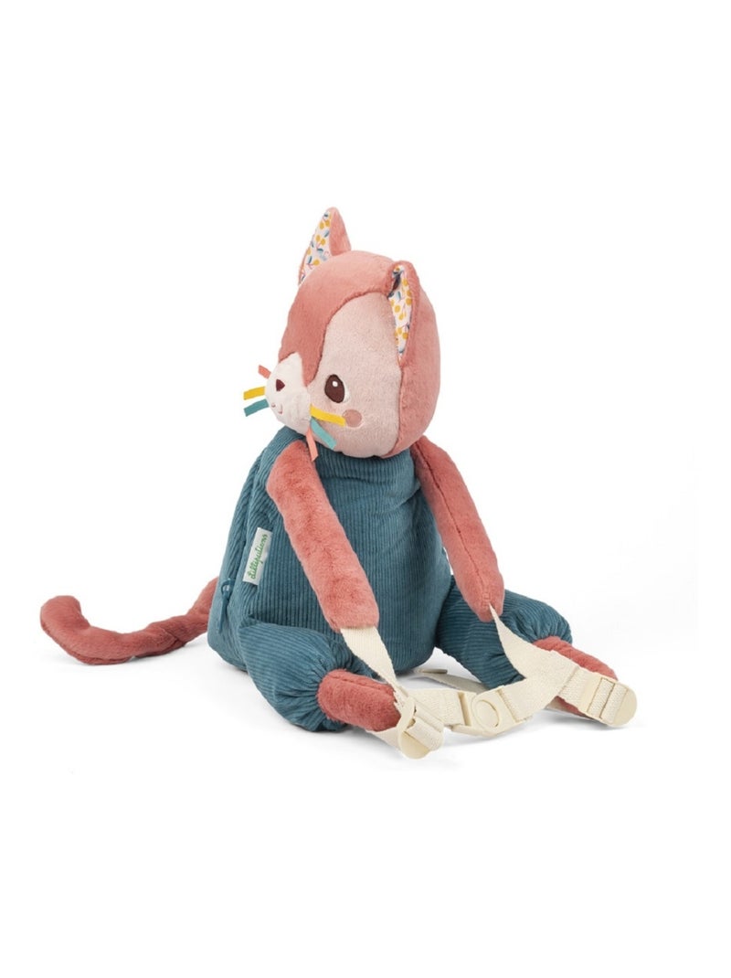 Sac à dos doux Jeanne le chat Rose - Kiabi