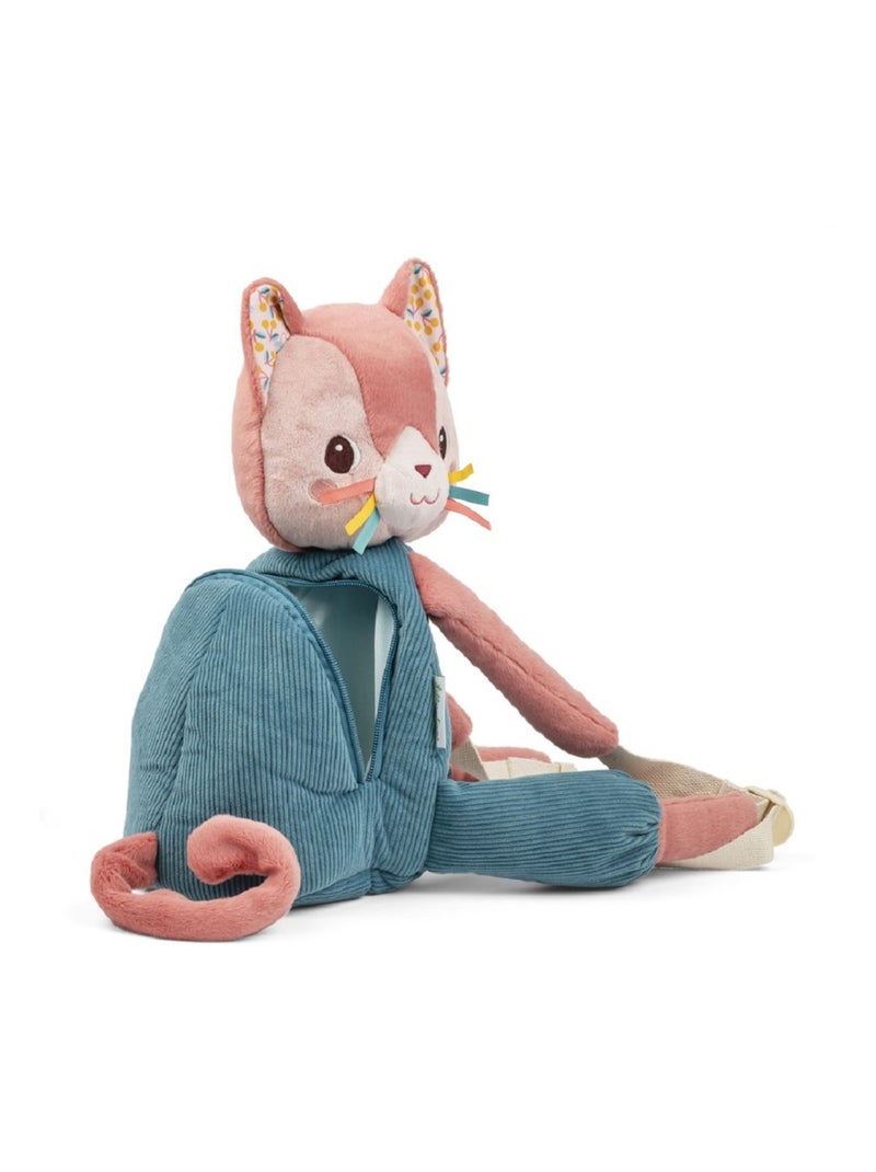 Sac à dos doux Jeanne le chat Rose - Kiabi