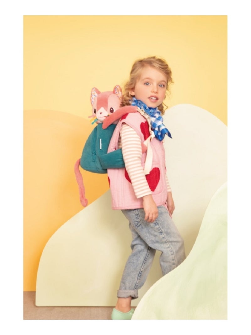 Sac à dos doux Jeanne le chat Rose - Kiabi