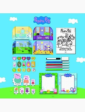 Sac à dos école de dessin peppa pig - lisciani