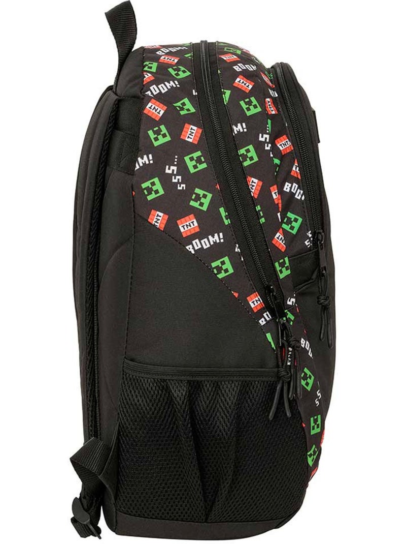 Sac à dos école Minecraft Creeper TNT 44 cm polyester 23 L SAFTA Noir - Kiabi