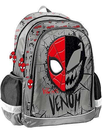 Sac à dos école sous licence Marvel Spiderman Venom 2 compartiments zippés