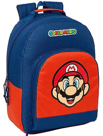 Sac à dos école Super Mario 42 cm polyester 600D à fermeture zippée