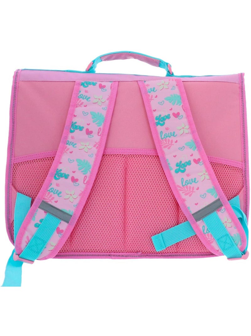 Sac à dos écolier à rabat Lilo & Stitch Angel 41 cm polyester Blanc Rose Bleu - Kiabi