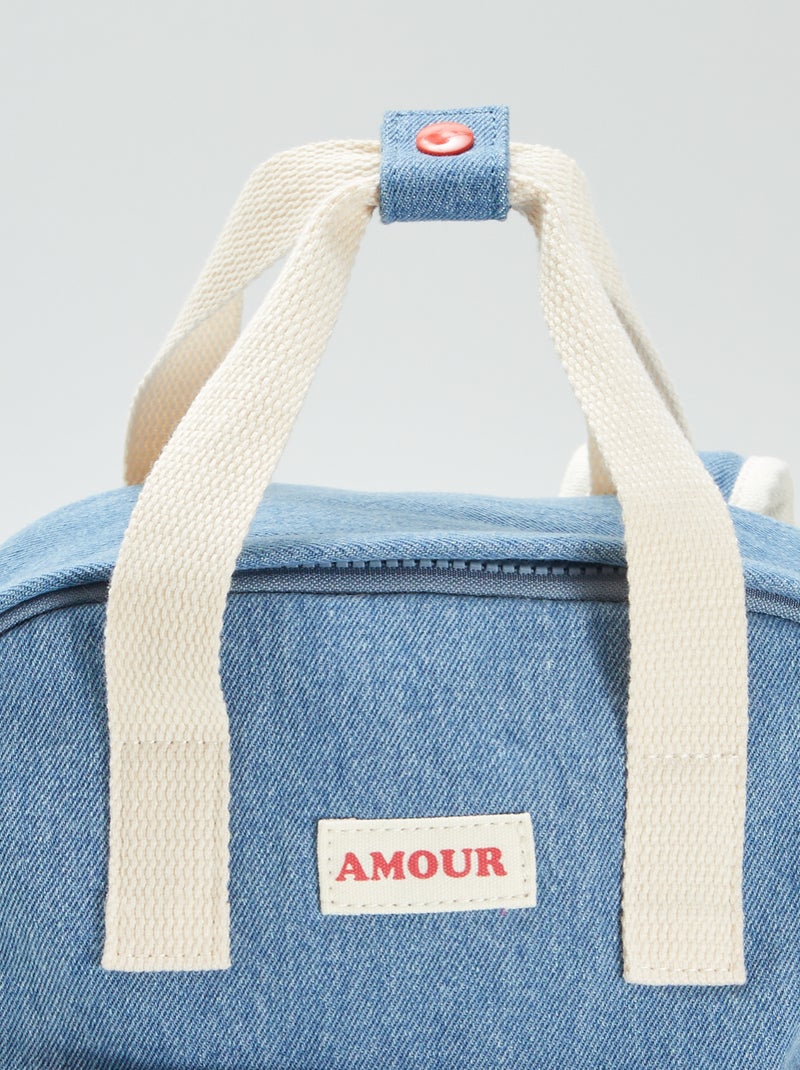 Sac à dos effet denim Bleu - Kiabi