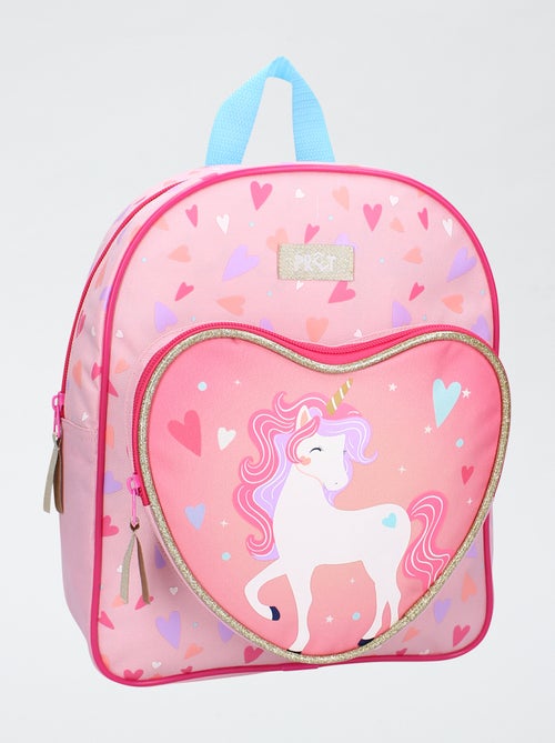 Sac à dos en forme de cœur licorne - Kiabi