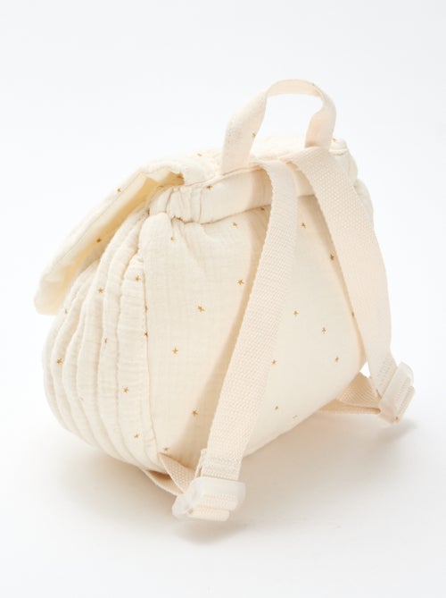 Sac à dos en gaze de coton imprimé - Kiabi