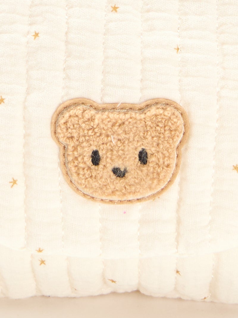 Sac à dos en gaze de coton imprimé Beige - Kiabi