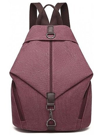 Sac à dos en toile vintage grande capacité antivol 31x16x38 cm - kono