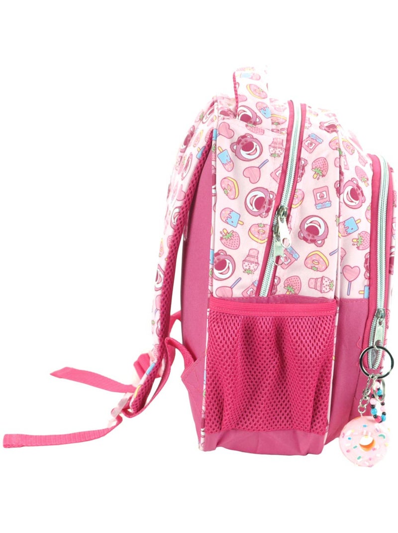 Sac à dos enfant 30 cm Toy Story Lotso avec porte-clés Rose - Kiabi