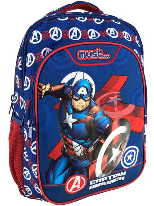 Sac à dos enfant 43 cm polyester Captain America Avengers - Kiabi