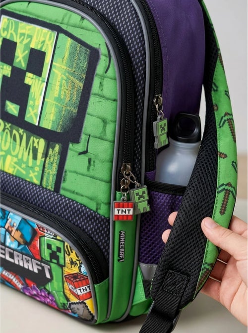 Sac à dos enfant 8l avec porte-bouteille minecraft - Kiabi Sac à dos enfant 8l avec porte-bouteille minecraft - Kiabi