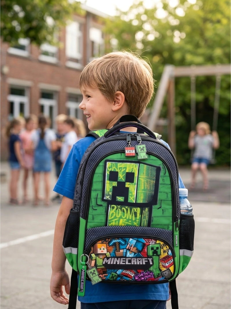 Sac à dos enfant 8l avec porte-bouteille minecraft Multicolore - Kiabi