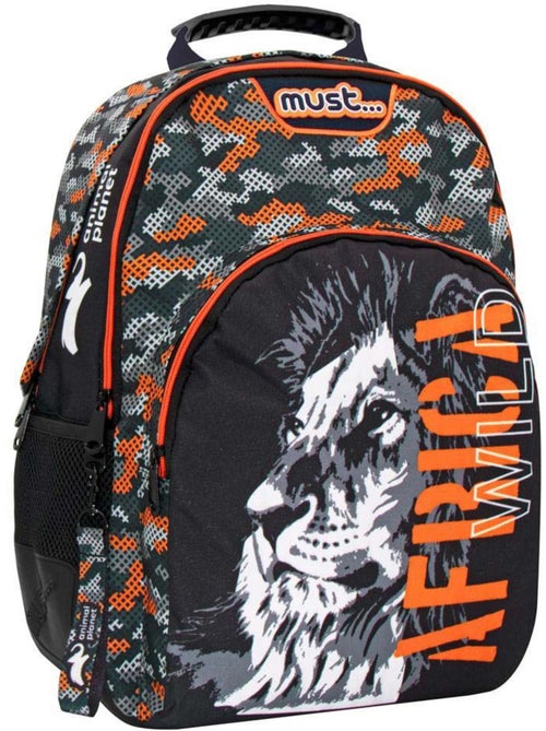 Sac à dos enfant Animal Planet imprimé lion en polyester - Kiabi