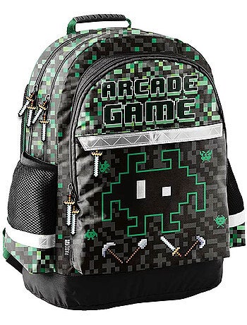 Sac à Dos Enfant Arcade Game motif Pixel Alien 2 compartiments 41 CM
