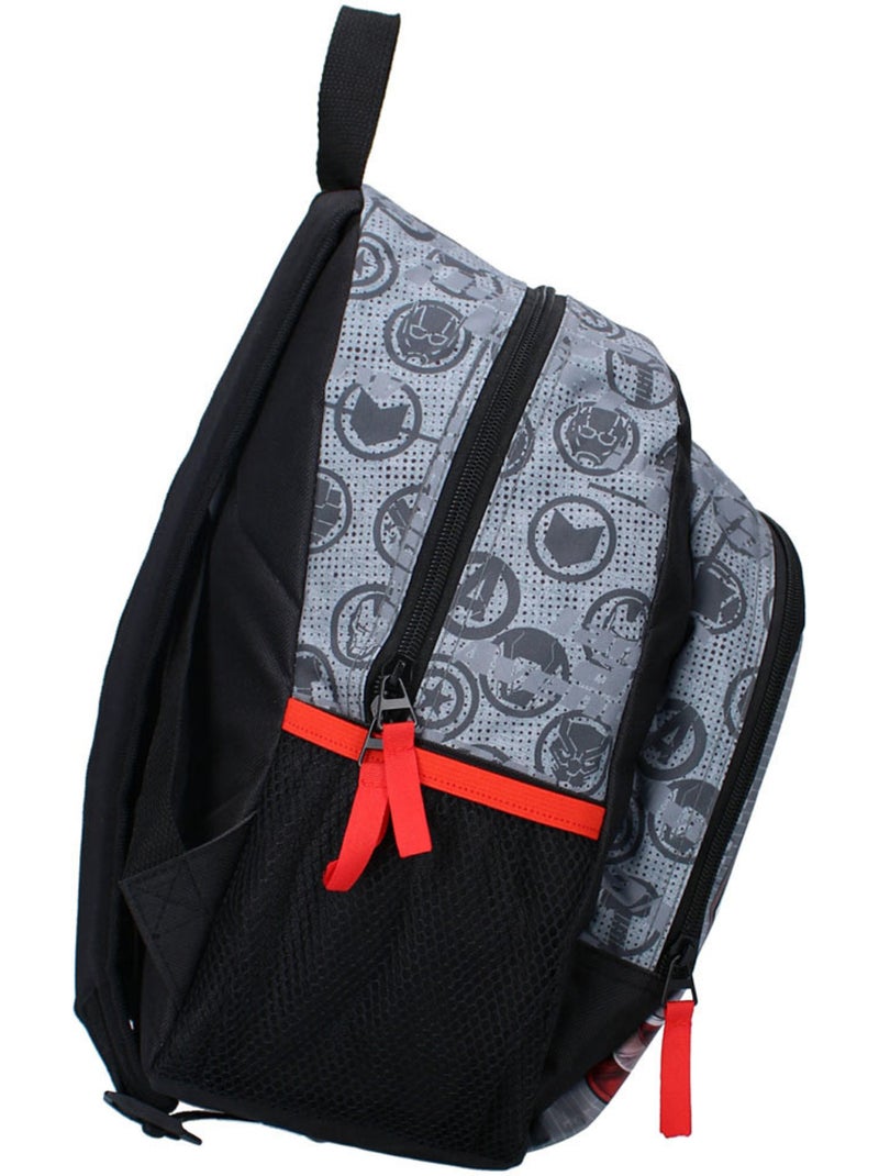 Sac à Dos Enfant Avengers Marvel personnages Captain America et Hulk - 35 CM Gris Noir - Kiabi