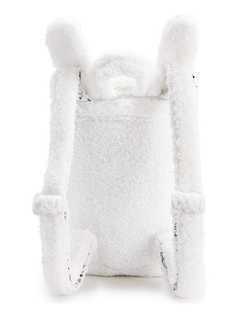 Sac à dos enfant en sherpa Alaska Ecru - Kiabi