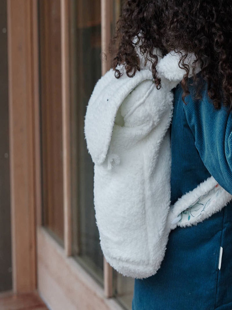 Sac à dos enfant en sherpa Alaska Ecru - Kiabi