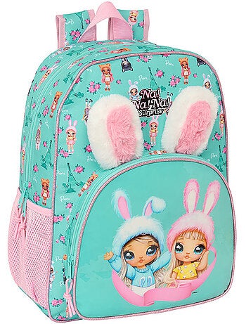Sac à dos enfant en tissu imprimé cartoon oreilles de lapin Na ! Na ! Na ! Surprise