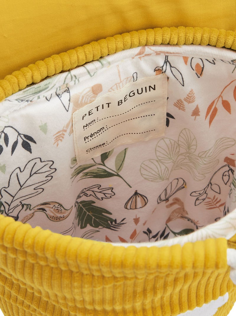 Sac à dos enfant en velours côtelé Adele Jaune - Kiabi