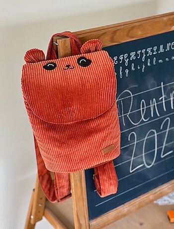 Sac à dos enfant en velours côtelé Maloueg