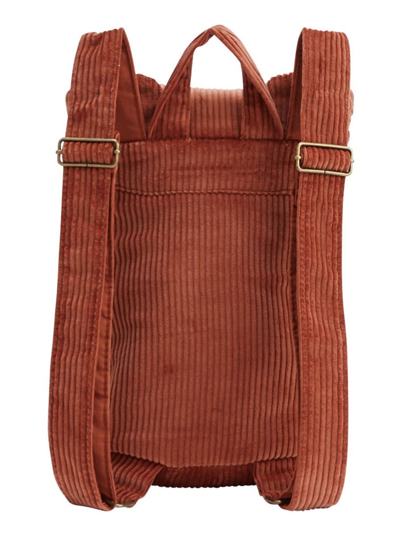 Sac à dos enfant en velours côtelé Maloueg Marron - Kiabi