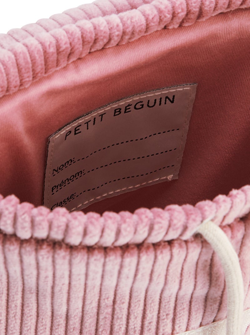 Sac à dos enfant en velours côtelé Mona Rose - Kiabi