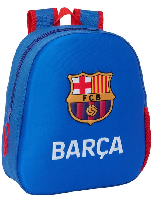 Sac à Dos Enfant FC Barcelone avec coque frontale 3D et écusson 33 CM - Kiabi