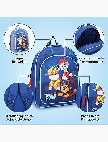 Sac à dos enfant garçon Paw Patrol Go Pups Go 520-4540