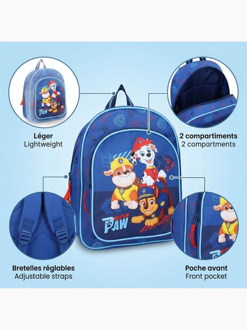 Sac à dos enfant garçon Paw Patrol Go Pups Go 520-4540 - Kiabi