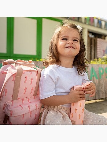 Sac à dos enfant & gourde souple assortie (3-6 ans) - Ensemble de rentrée - Hippocampe