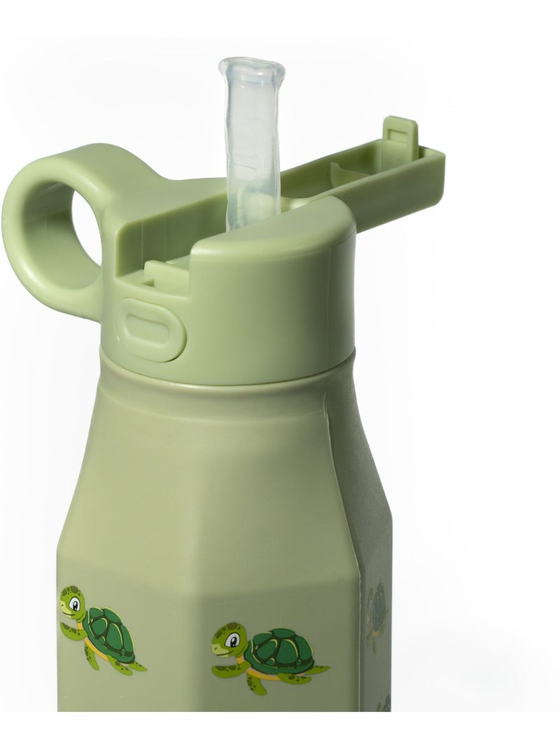 Sac à dos enfant & gourde souple assortie (3-6 ans) - Ensemble de rentrée  -  Tortue Vert - Kiabi