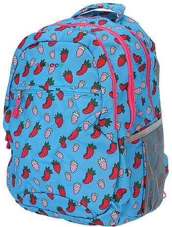 Sac à dos enfant haut de gamme motif fraise 48 CM