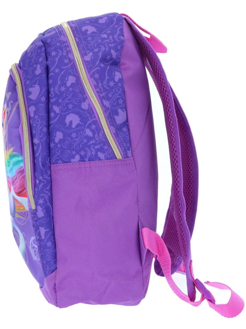 Sac à Dos enfant imprimé L'école des Licornes 38 CM Bleu Violet - Kiabi