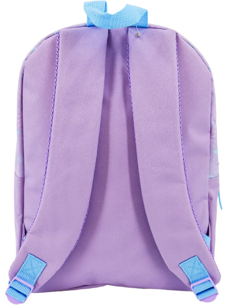 Sac à Dos enfant La Reine des Neiges avec Elsa et Anna 38 CM Blanc Violet Bleu - Kiabi