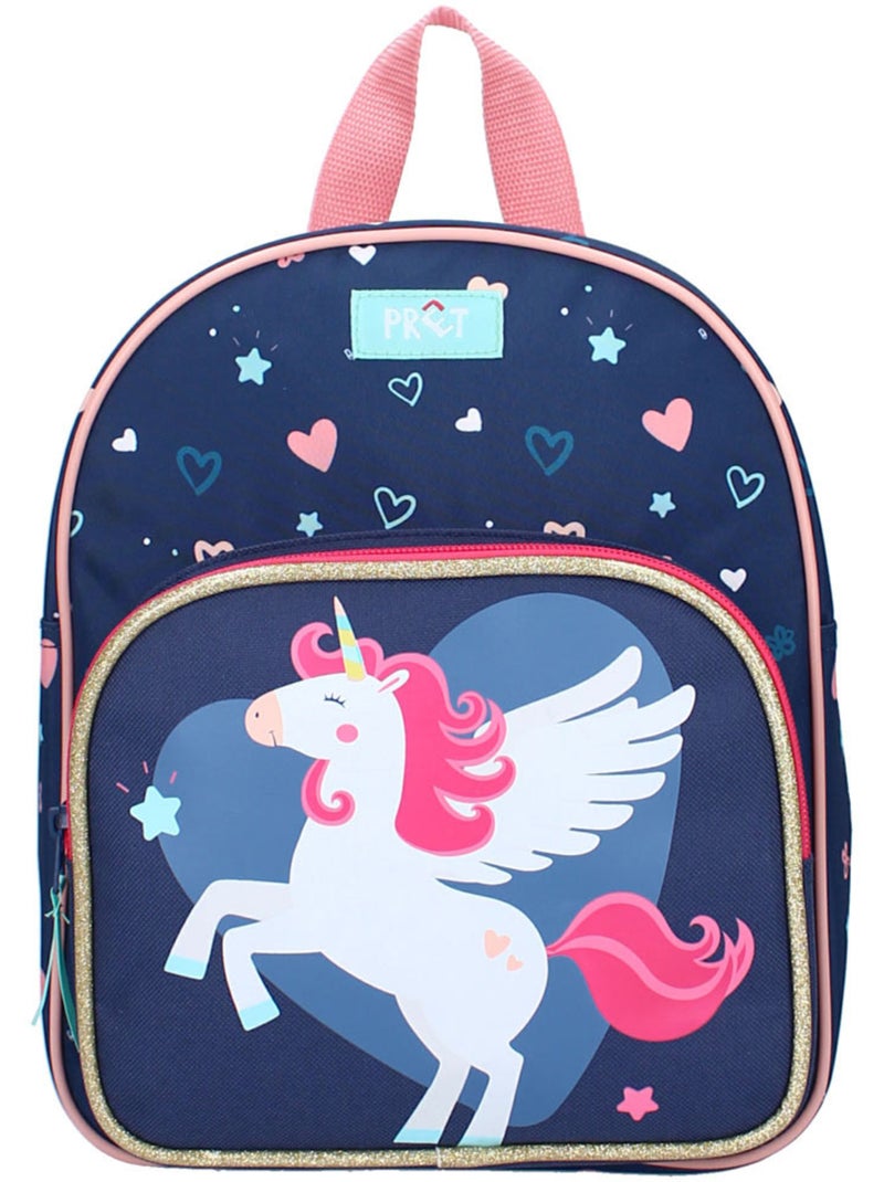 Sac à Dos Enfant Licorne Prêt - idéal maternelle petite section - 29 CM Bleu marine/Turquoise - Kiabi
