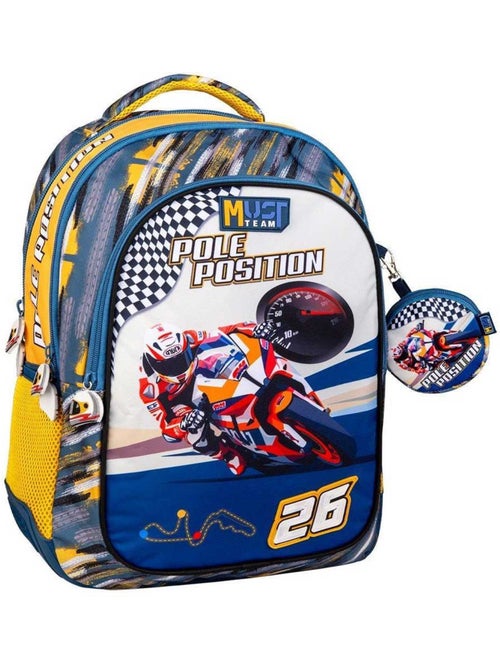 Sac à dos enfant moto 'Pole Position' 43 cm à 2 compartiments CMP - Kiabi Sac à dos enfant moto 'Pole Position' 43 cm à 2 compartiments CMP - Kiabi