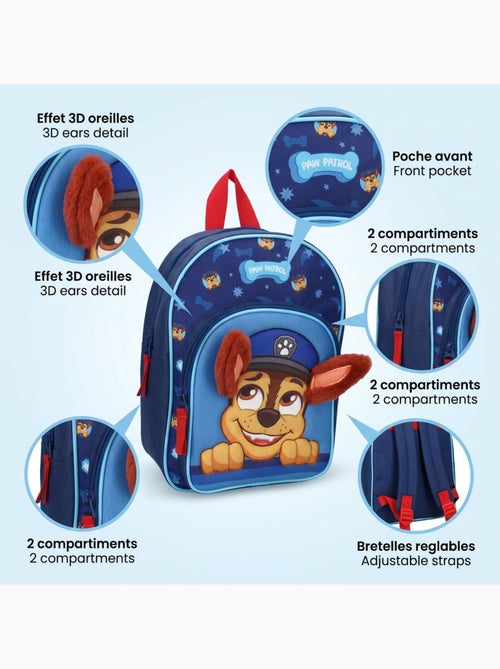 Sac à dos enfant Paw Patrol Likewise 3D 520-00058 - Kiabi