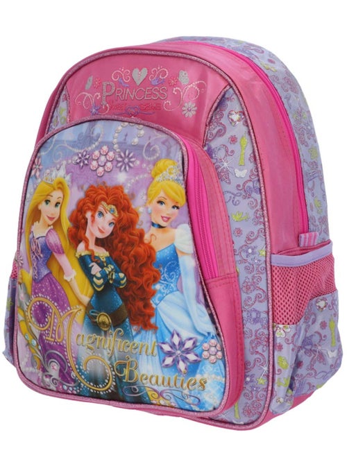 Sac à dos enfant  polyester satiné imprimé Disney Princess 38 CM - Kiabi