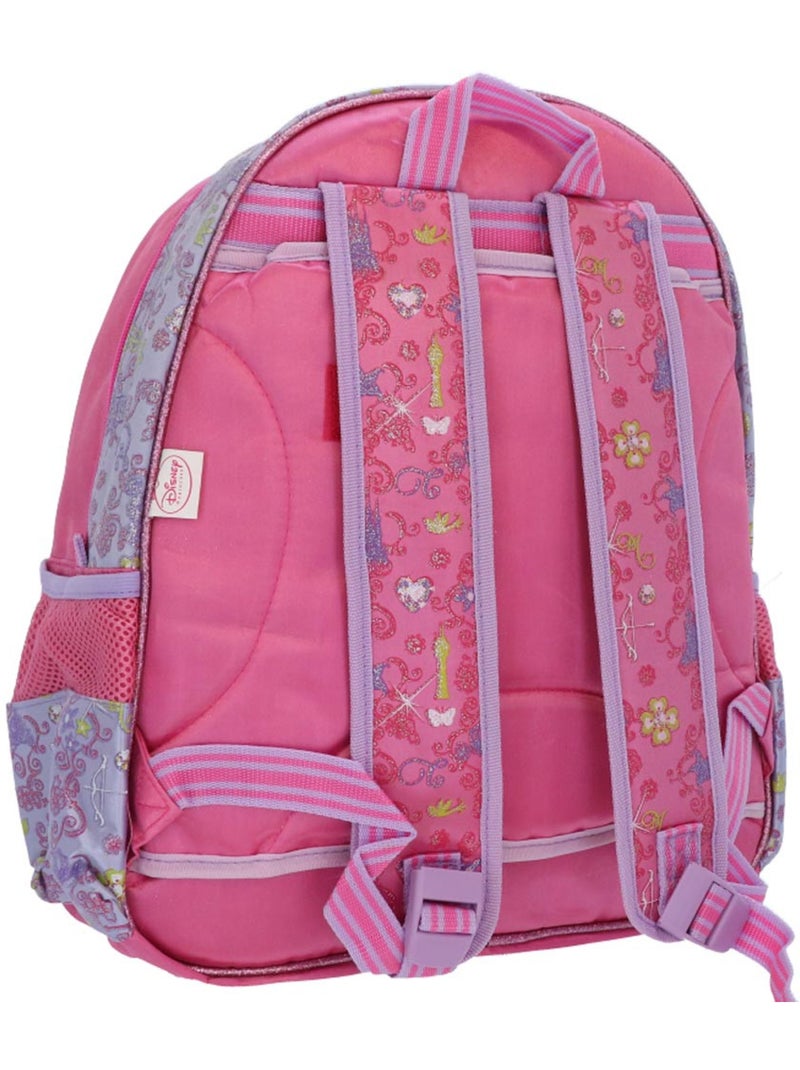 Sac à dos enfant  polyester satiné imprimé Disney Princess 38 CM Rose - Kiabi
