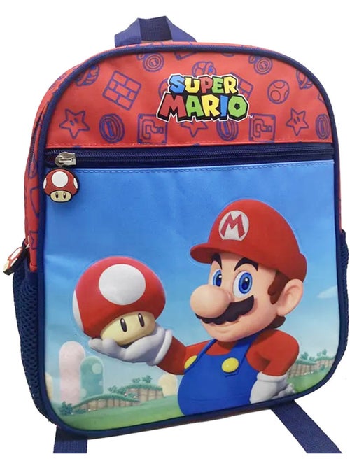 Sac à dos enfant Super Mario 'Super Mushroom' zippé 29 cm Super Mario - Kiabi