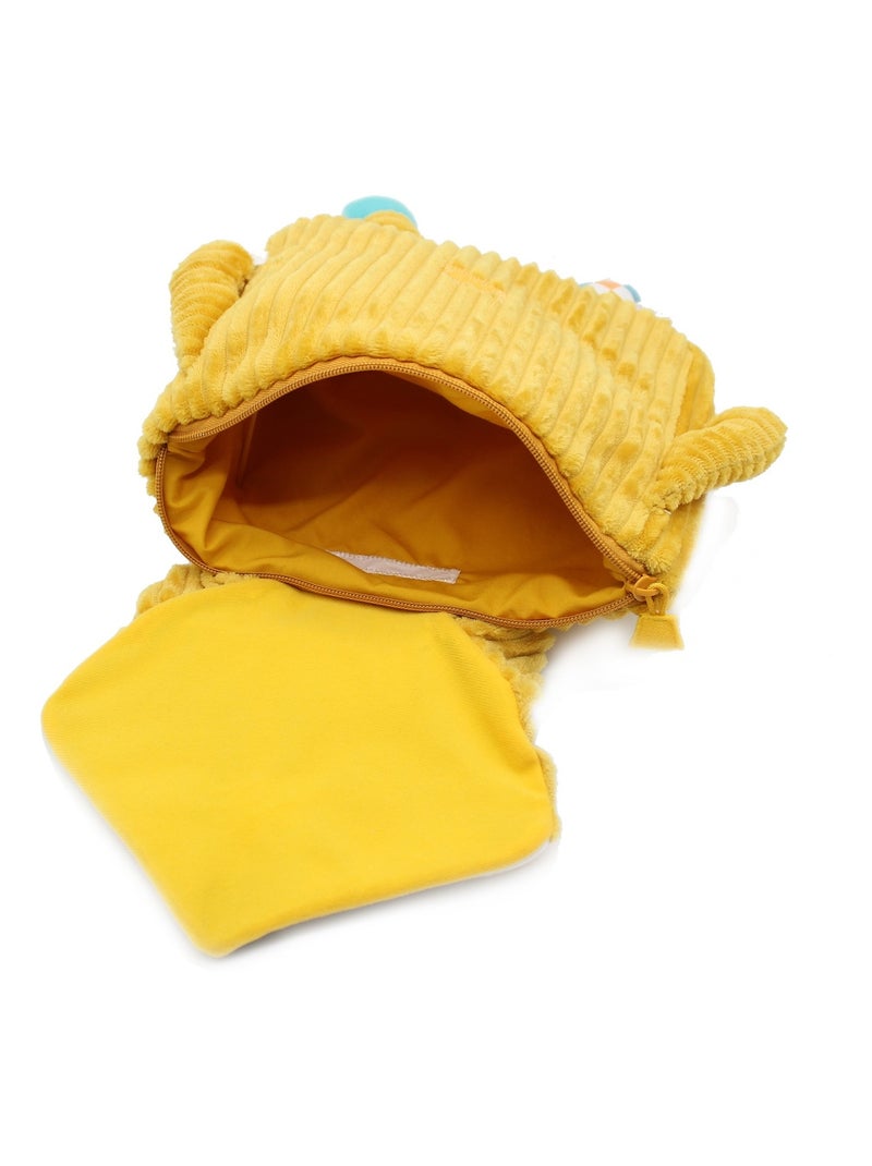Sac à dos enfant velours Jaune - Kiabi