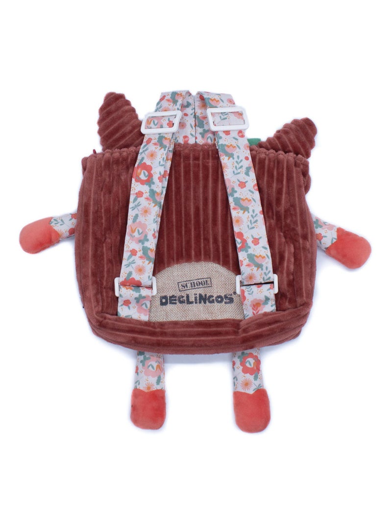 Sac à dos enfant velours Rose - Kiabi