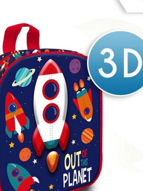 Sac à Dos Espace motif 3D - Hauteur 24 cm - Kiabi