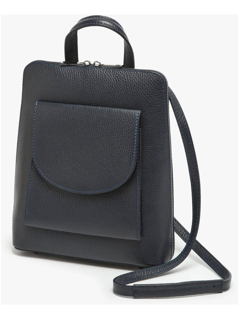 Sac À Dos Et Épaule Cuir Milano Cuir De Vachette Bleu électrique - Kiabi